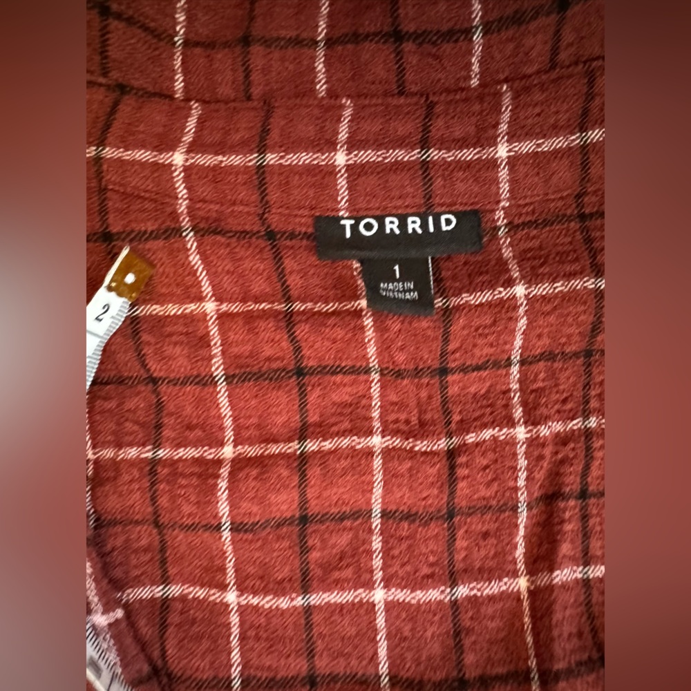 Torrid Rust Colored Windowpane Pattern Dress, Siz… - image 7